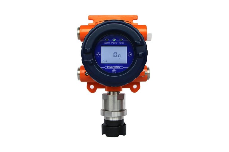 PESV GTQ-BS03 fixed gas detector front LCD display and alarm indicators