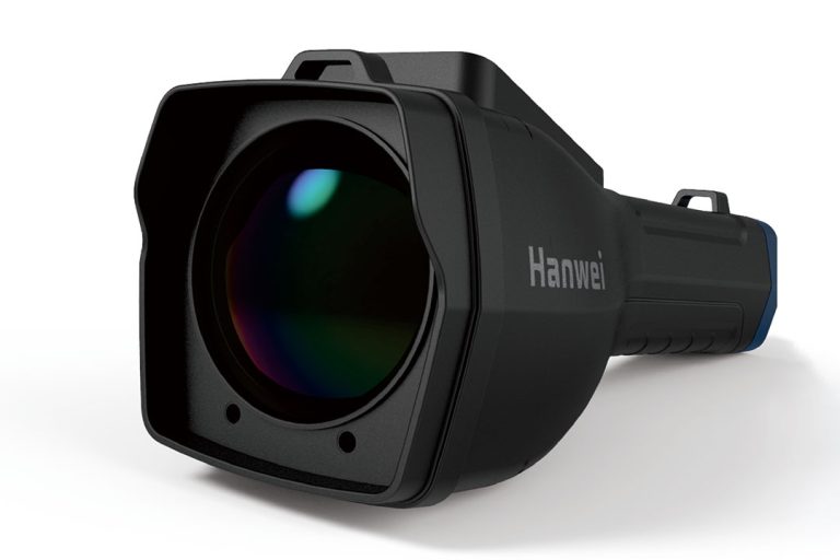 PESV HRLD600 long range methane detector featuring a close-up of the front optical lens.