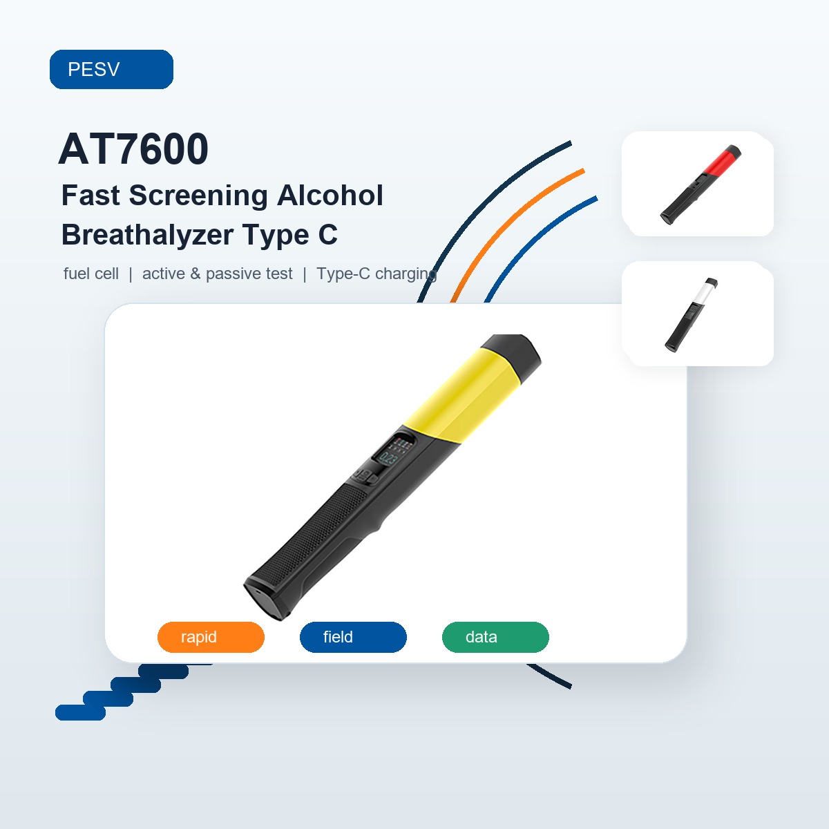 AT7600 fast screening alcohol breathalyzer Type C product announcement image