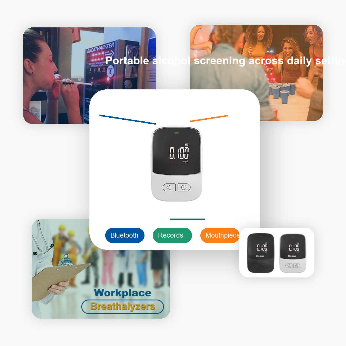 AT809 breath alcohol tester for hospitality workplace and personal screening scenarios
