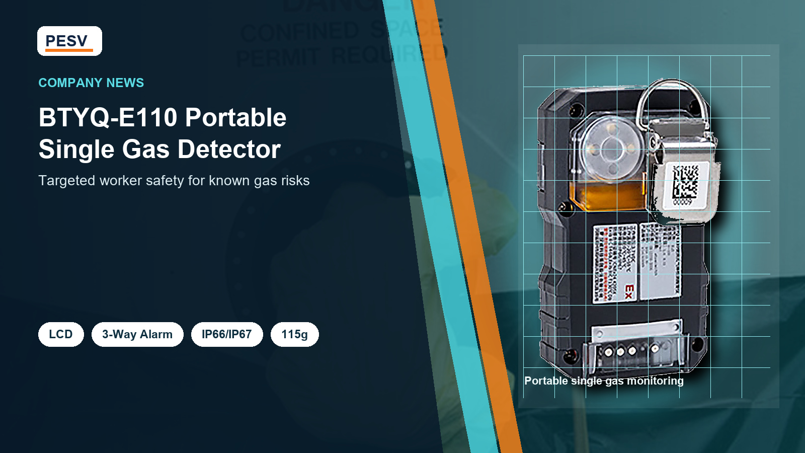 PESV Promotes BTYQ-E110 Portable Single Gas Detector for Targeted Worker Safety