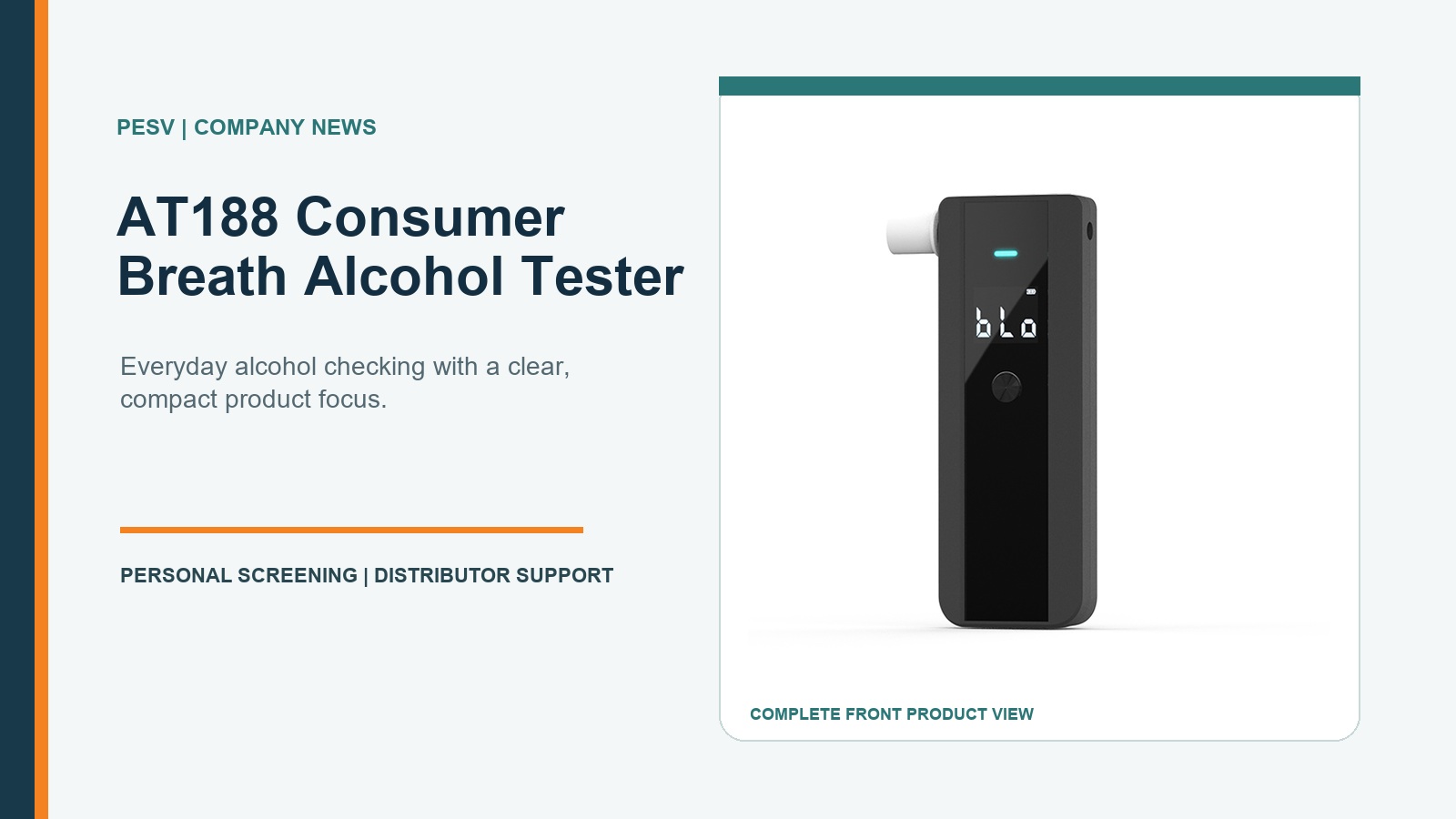 PESV Introduces AT188 Consumer Breath Alcohol Tester for Everyday Alcohol Checking