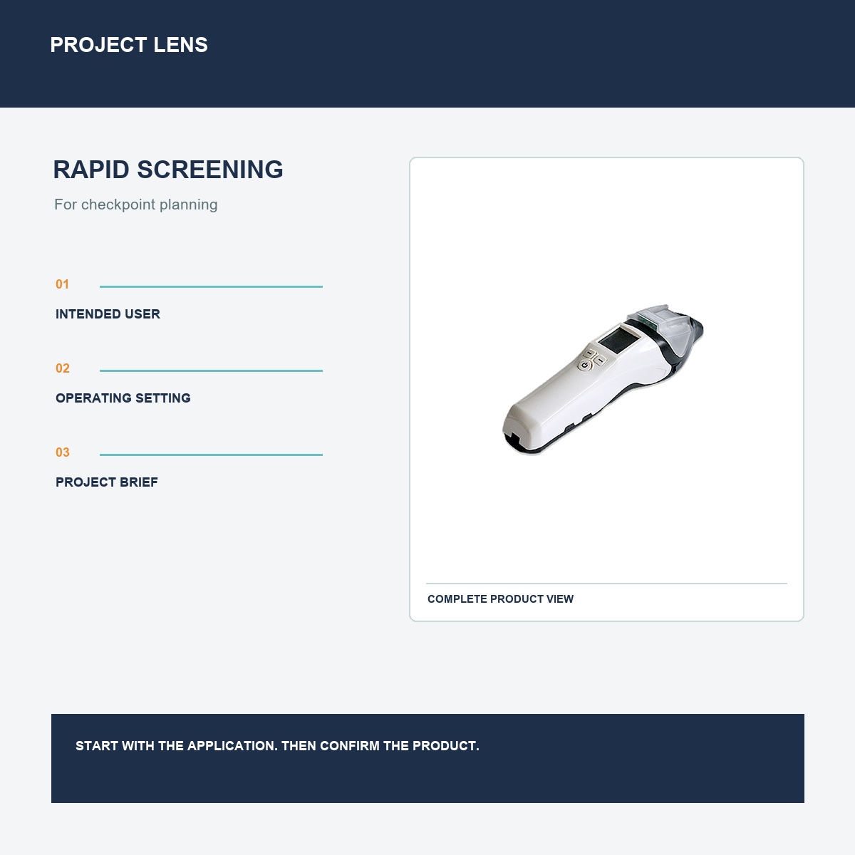 PESV rapid screening breathalyzer for police checkpoints product planning visual