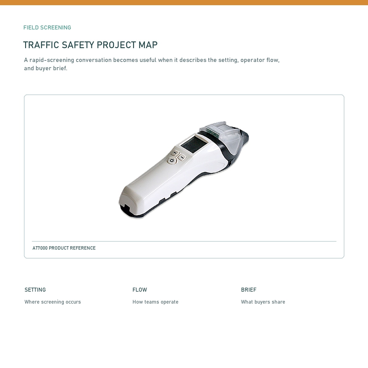 PESV AT7000 rapid screening breathalyzer for traffic safety planning visual with complete official product image