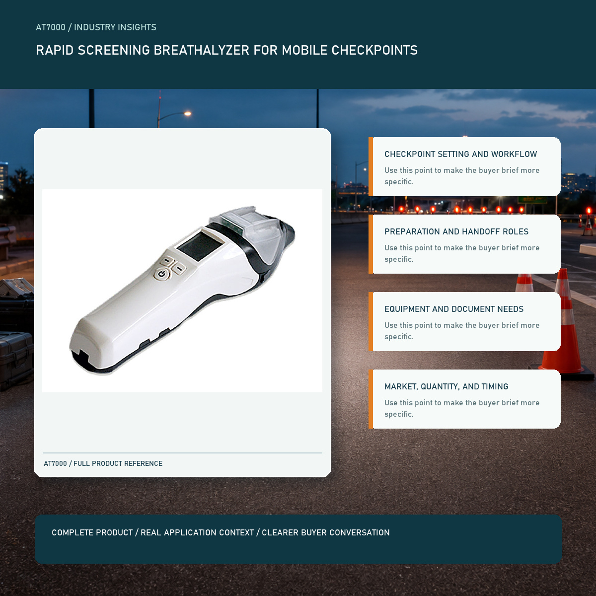 PESV rapid screening breathalyzer for mobile checkpoints visual with a complete official AT7000 product image
