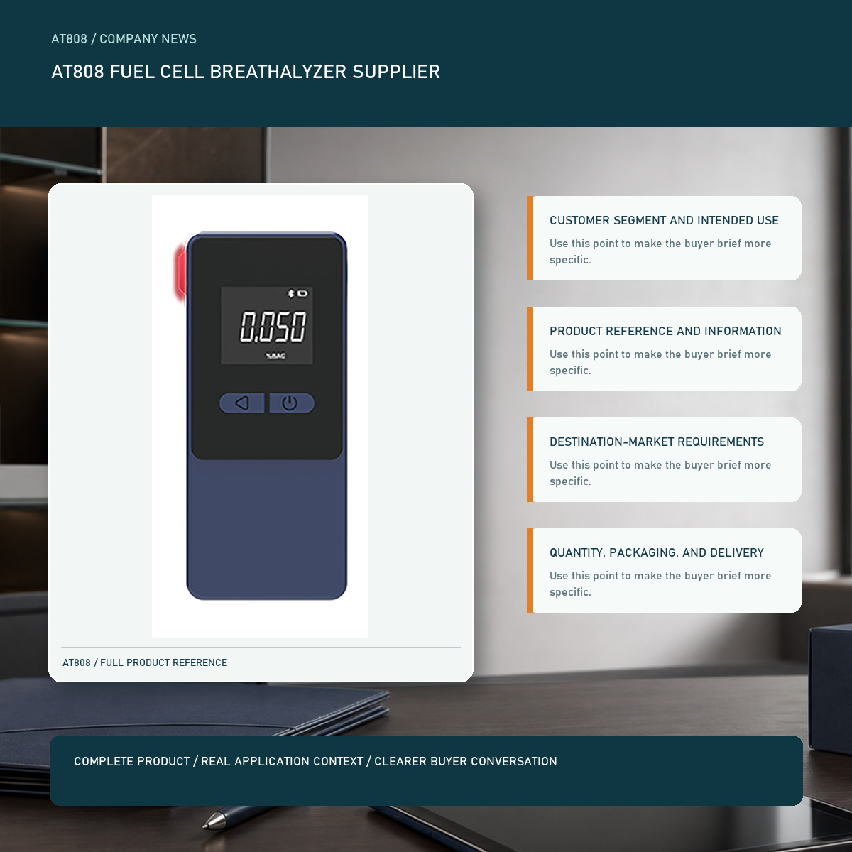 PESV AT808 fuel cell breathalyzer supplier visual with a complete official AT808 product image