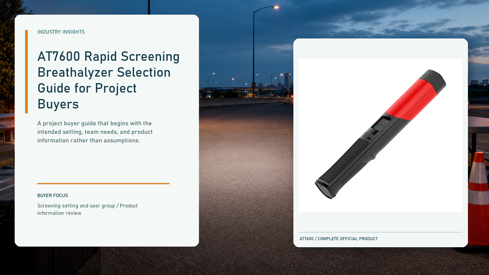 AT7600 Rapid Screening Breathalyzer Selection Guide for Project Buyers