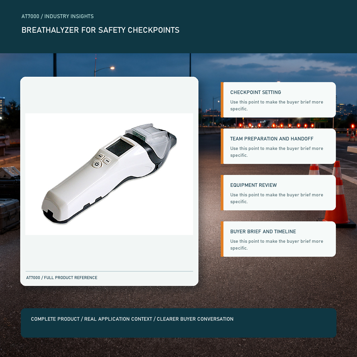 PESV breathalyzer for safety checkpoints visual with a complete official AT7000 product image