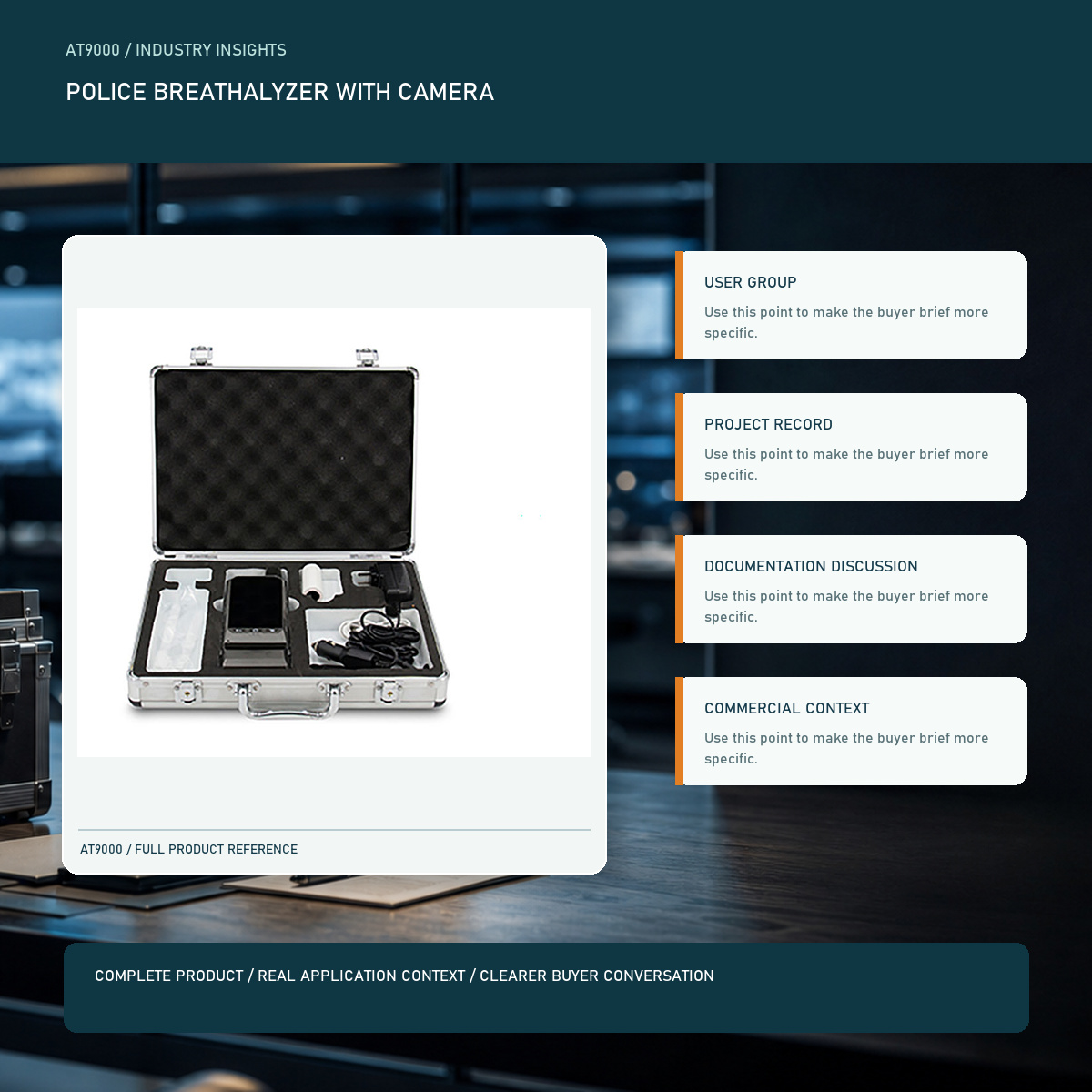PESV police breathalyzer with camera visual with a complete official AT9000 product image