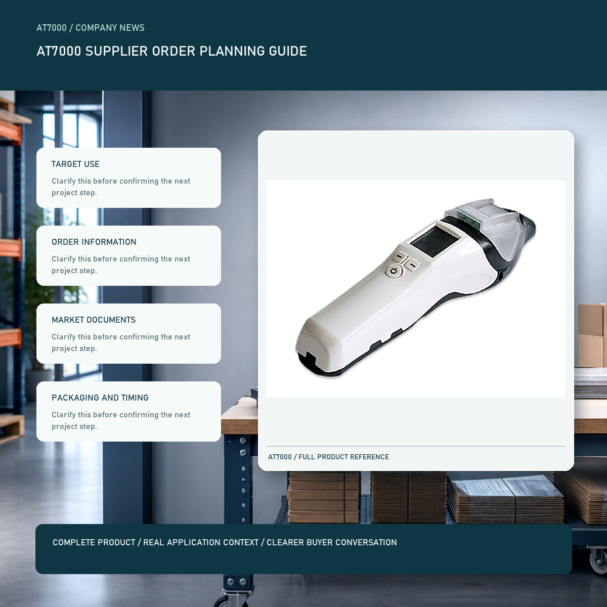 PESV AT7000 supplier order planning guide visual with a complete official AT7000 product image
