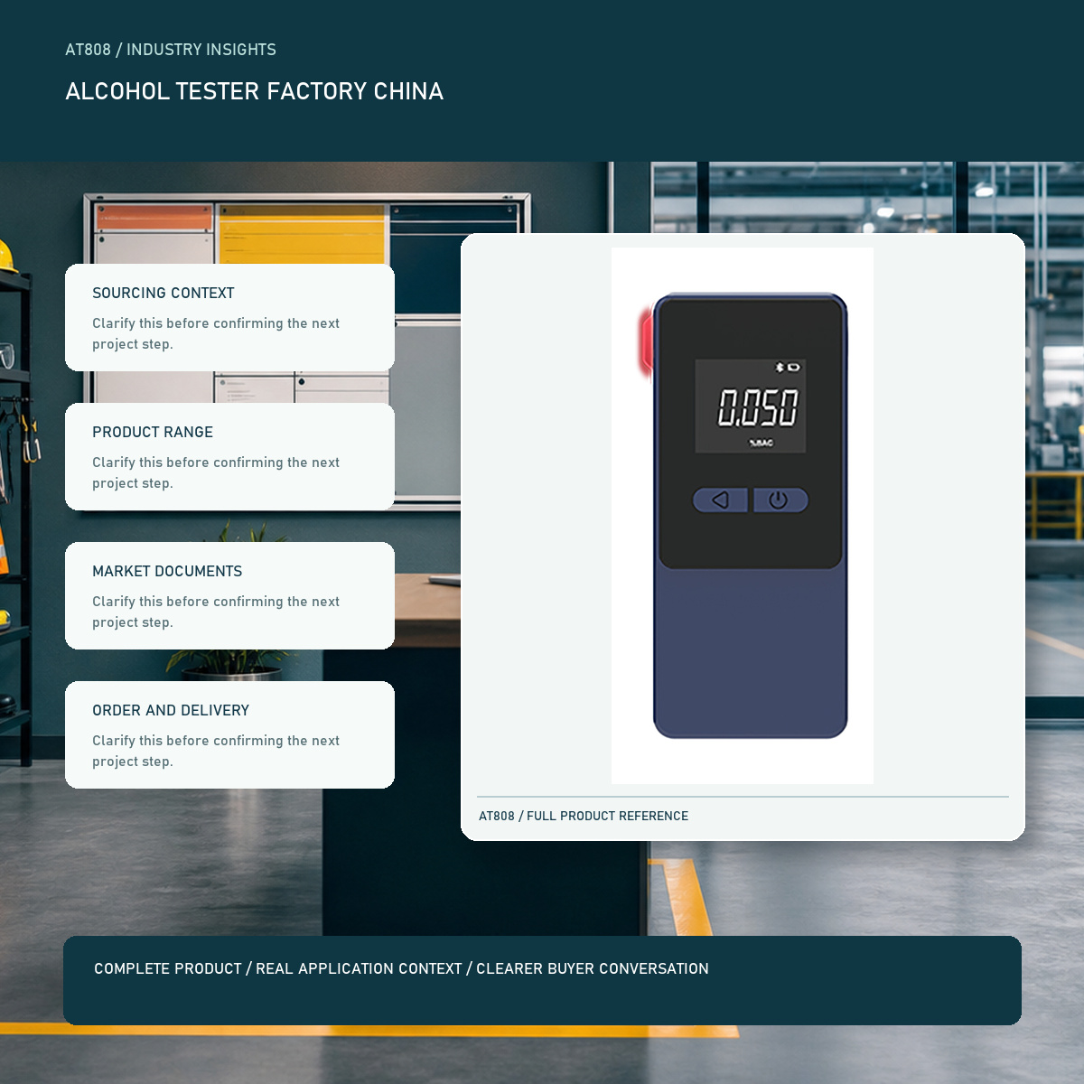 PESV alcohol tester factory China visual with a complete official AT808 product image