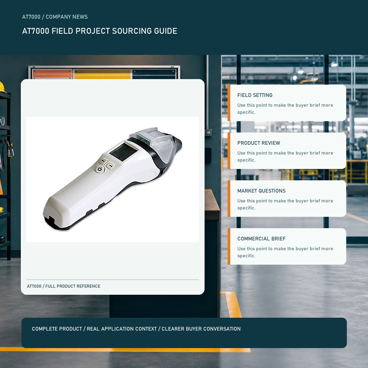 PESV AT7000 field project sourcing guide visual with a complete official AT7000 product image
