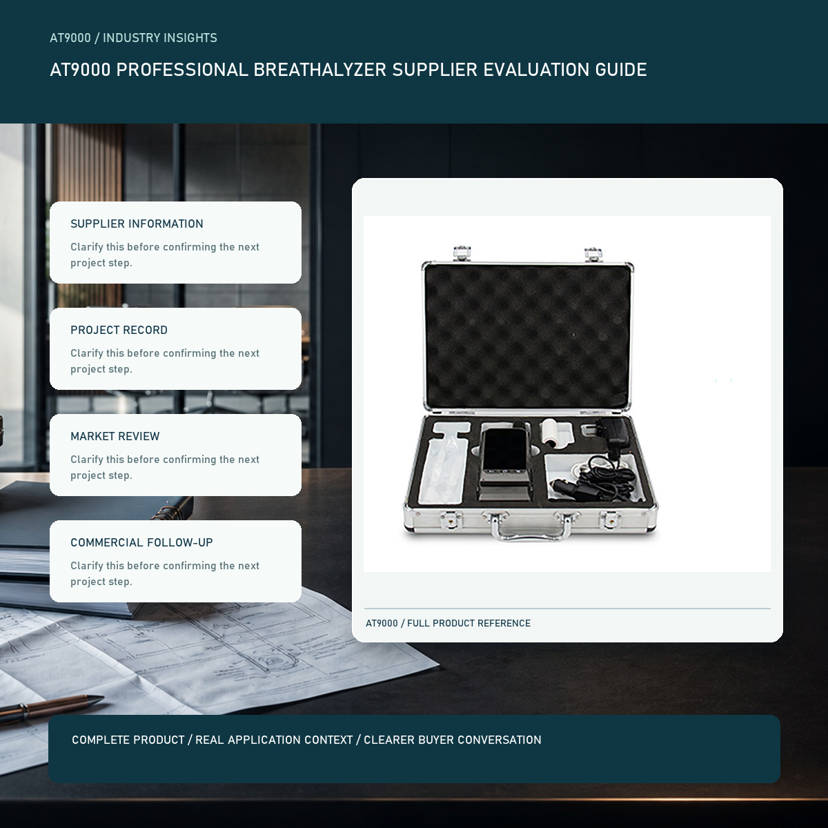 PESV AT9000 professional breathalyzer supplier evaluation guide visual with a complete official AT9000 product image