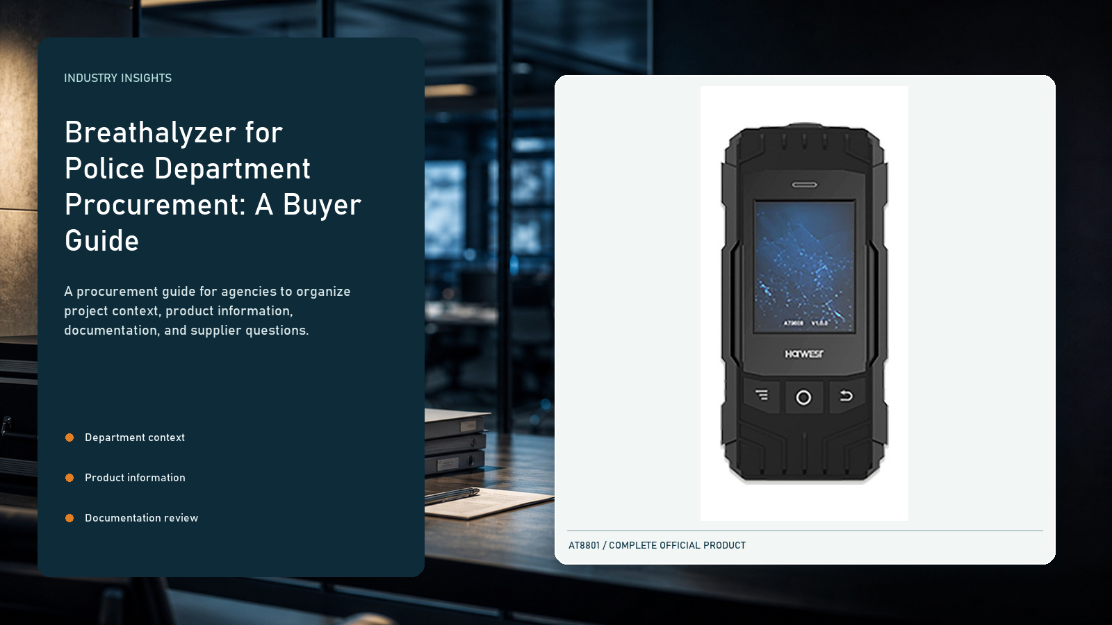 Breathalyzer for Police Department Procurement: A Buyer Guide