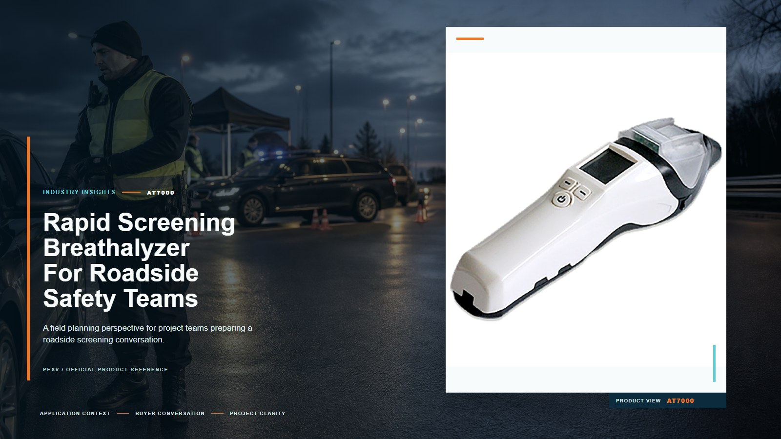 Rapid Screening Breathalyzer for Roadside Safety Teams: Field Planning