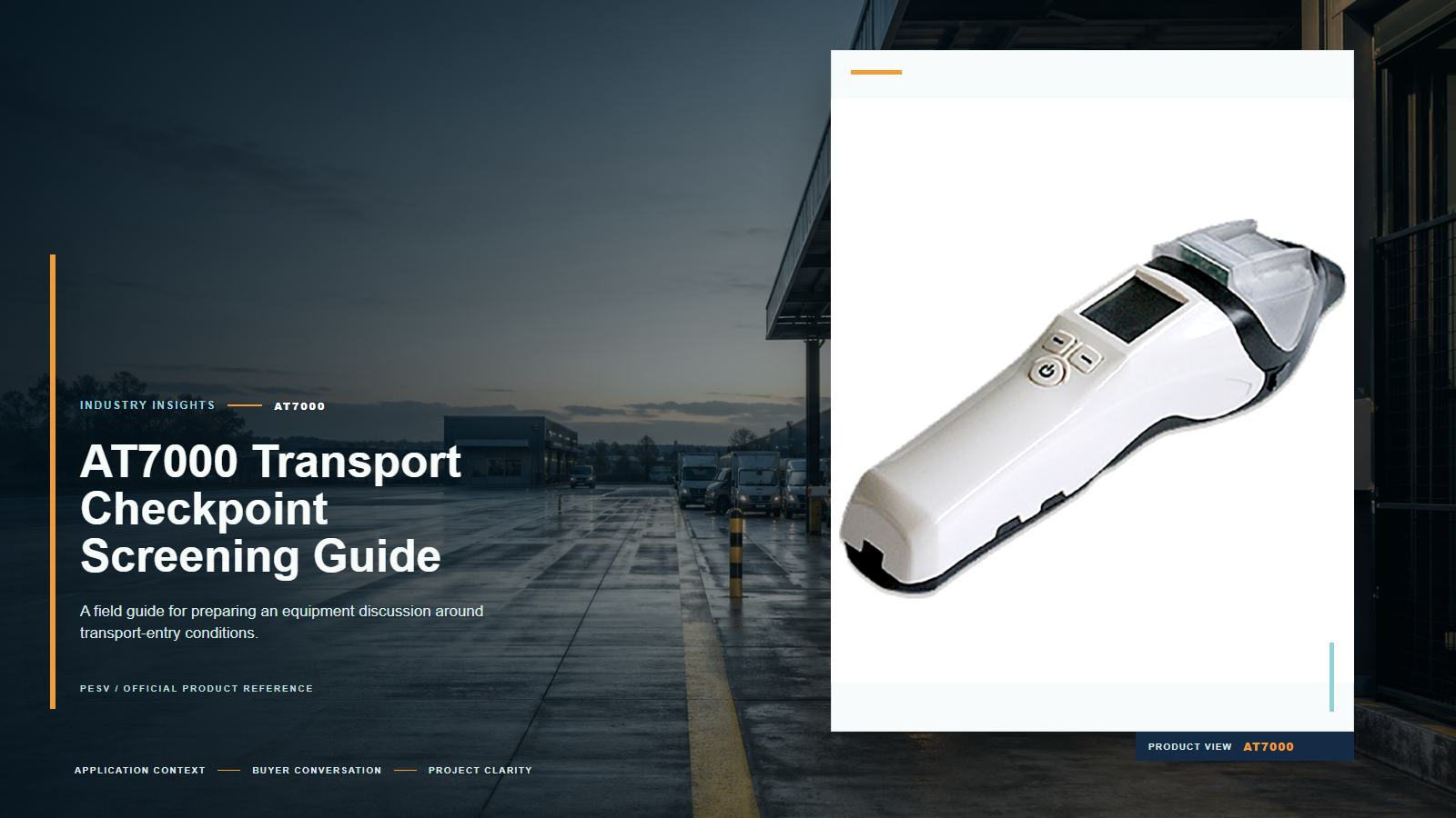 Complete official PESV AT7000 product photo in a refined fleet product-first editorial layout