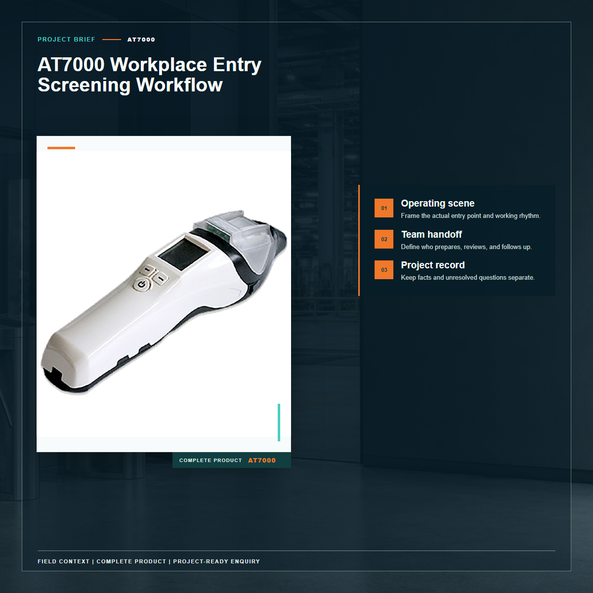 Complete official PESV AT7000 product photo supporting AT7000 workplace entry screening workflow in a tightly framed product-first layout