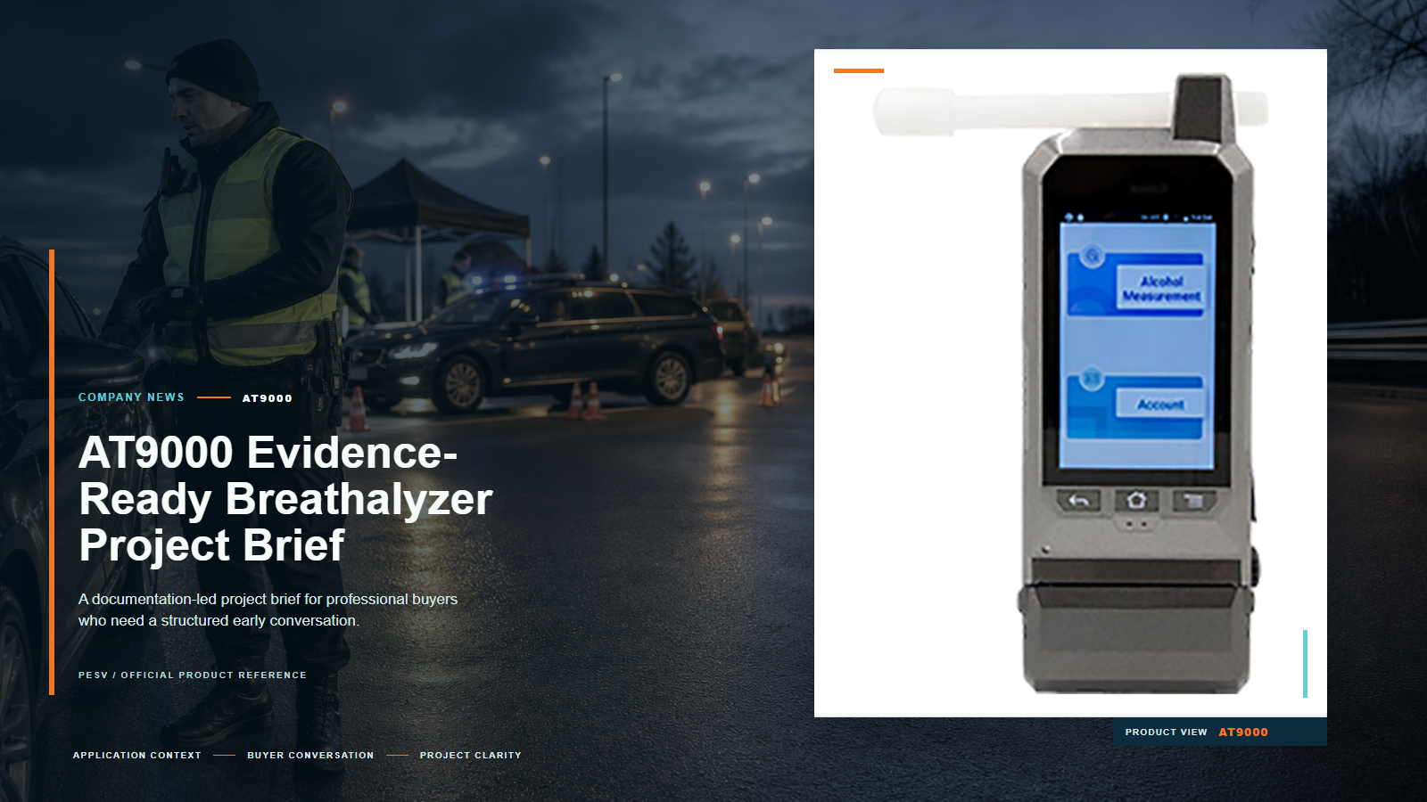 AT9000 Evidence-Ready Breathalyzer Project Brief