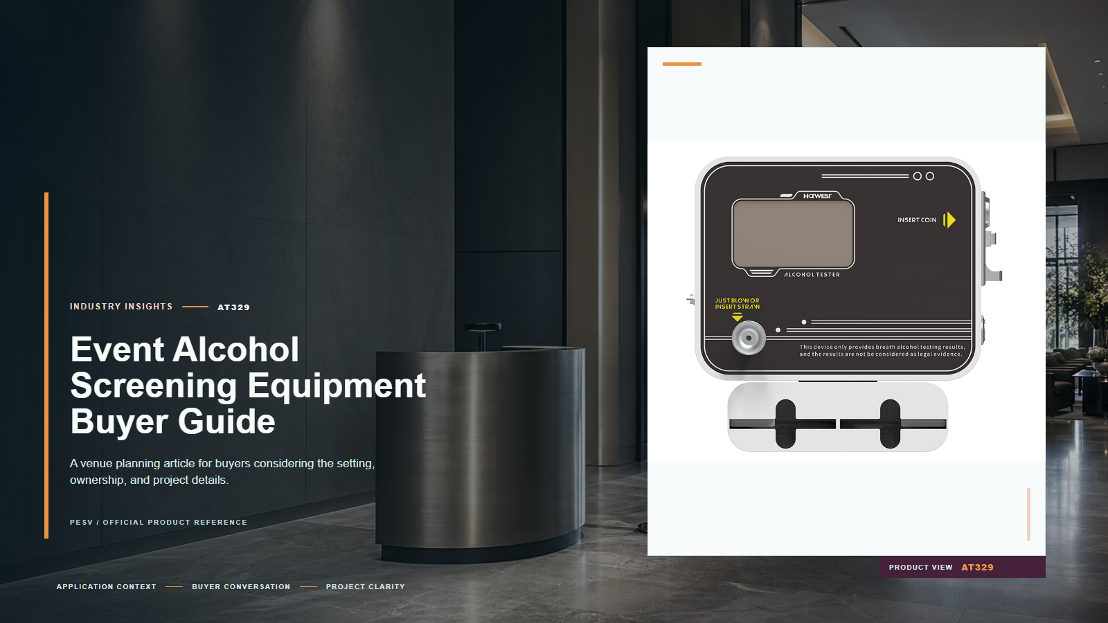 Event Alcohol Screening Equipment Buyer Guide