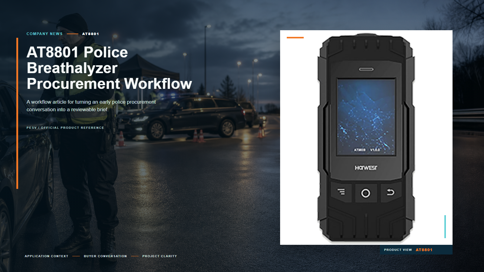 AT8801 Police Breathalyzer Procurement Workflow
