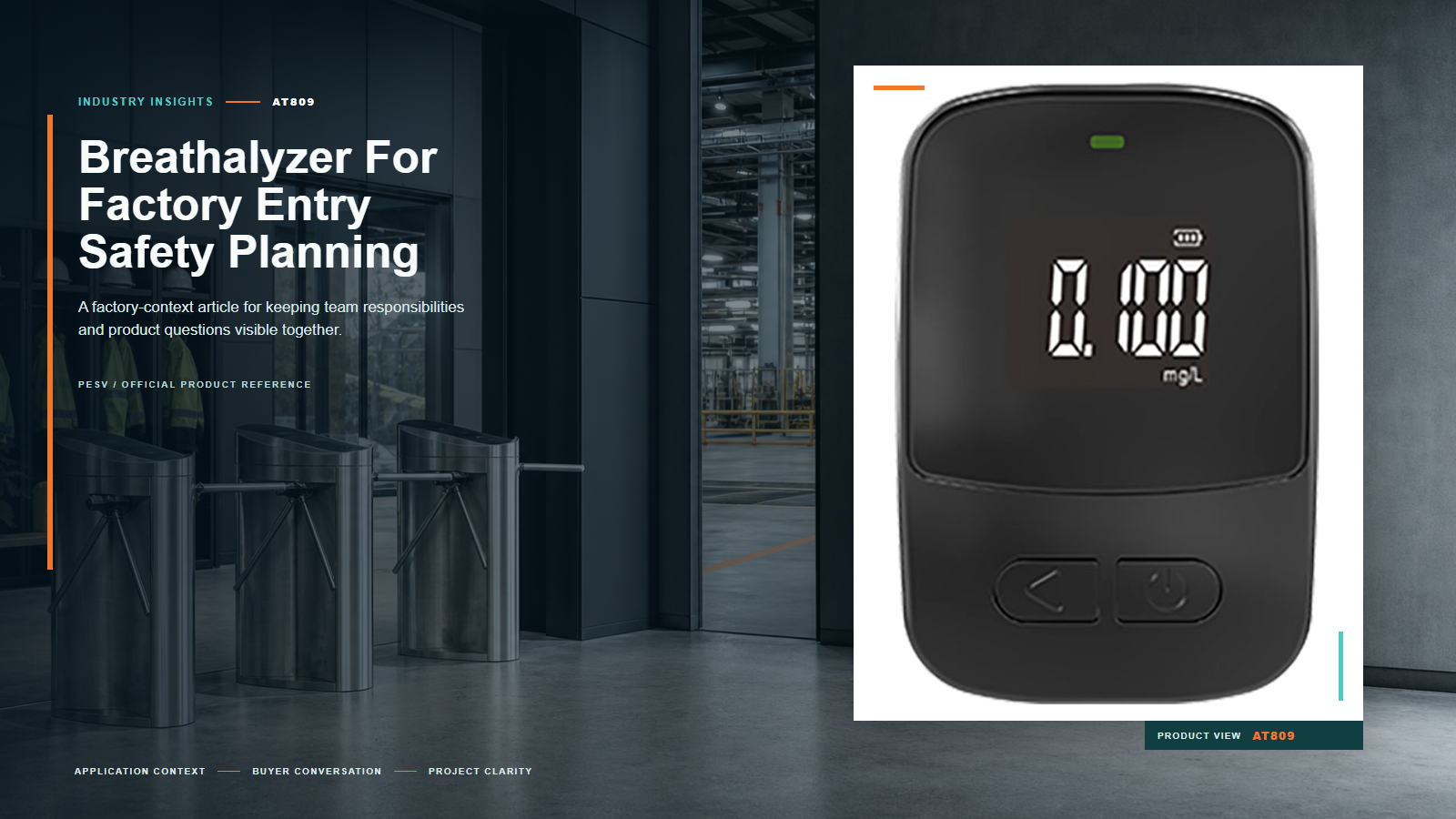 Breathalyzer for Factory Entry Safety Planning