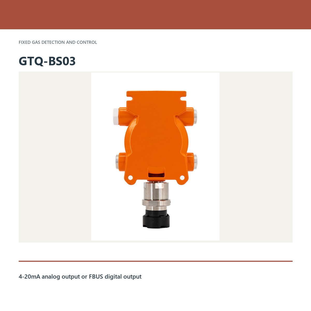 GTQ-BS03 product view for fixed gas detector