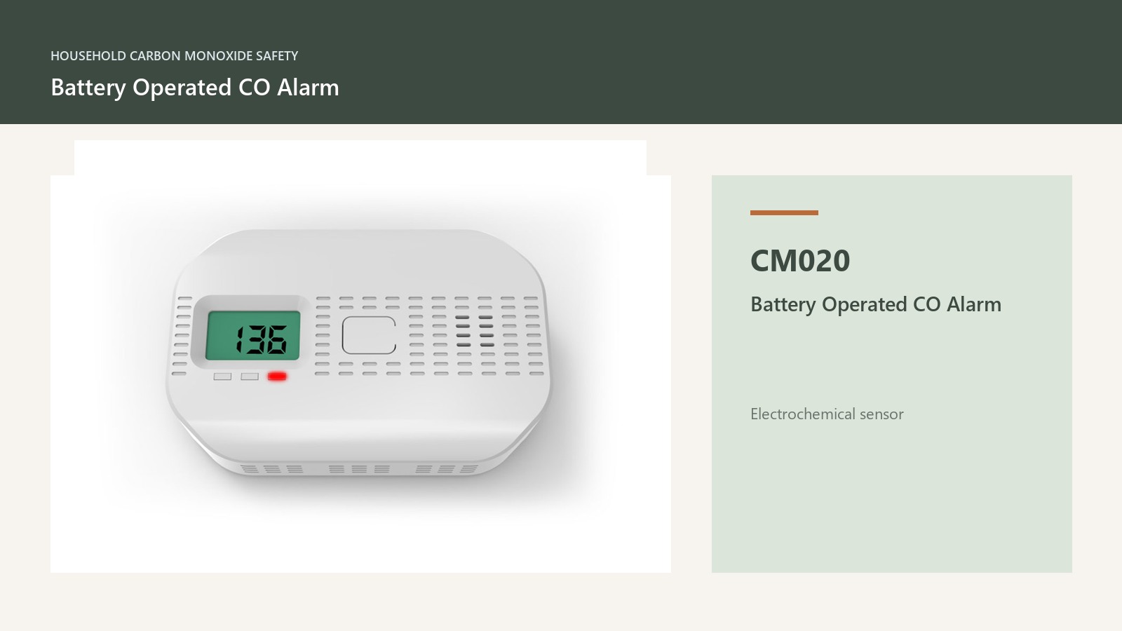 Carbon Monoxide Alarm: A Product-First Brief for the CM020