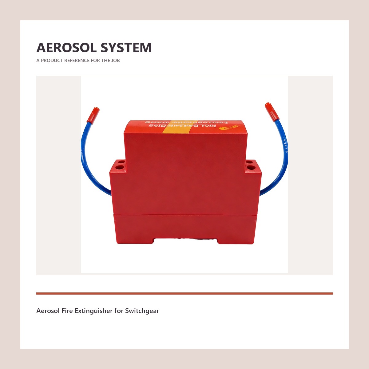 Aerosol Fire Extinguisher product view for aerosol fire extinguisher manufacturer