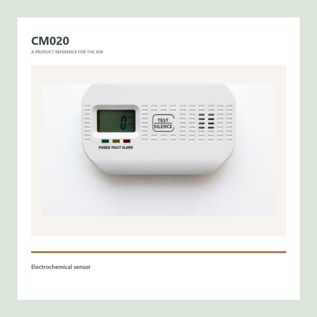 CM020 product view for carbon monoxide alarm supplier