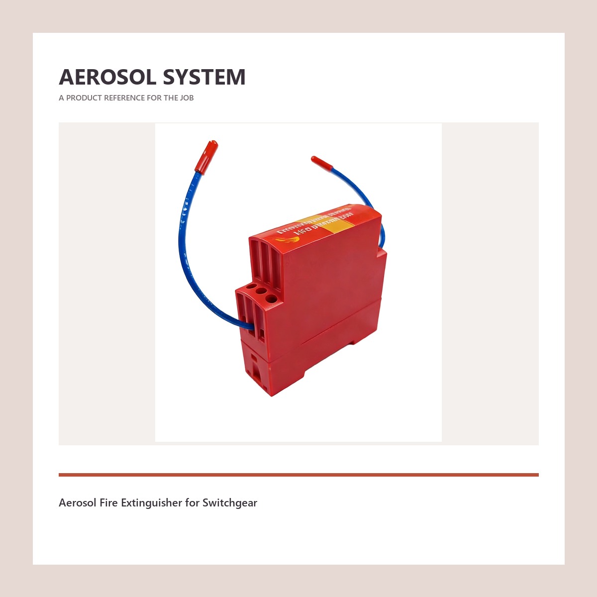Aerosol Fire Extinguisher product view for aerosol fire extinguisher supplier