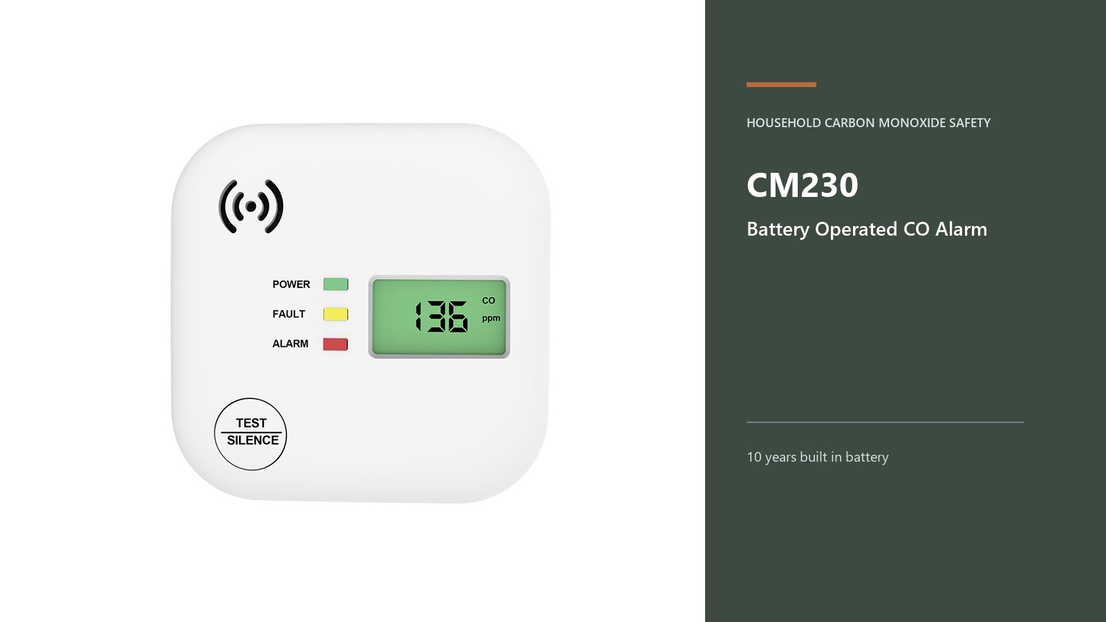 Where the CM230 Belongs in a Home Carbon Monoxide Alarm Specification