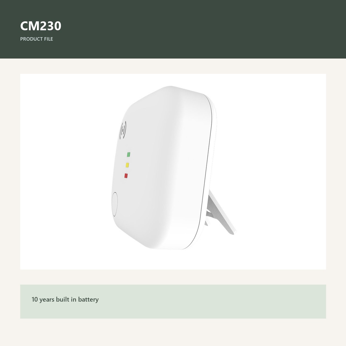 CM230 product view for home carbon monoxide alarm