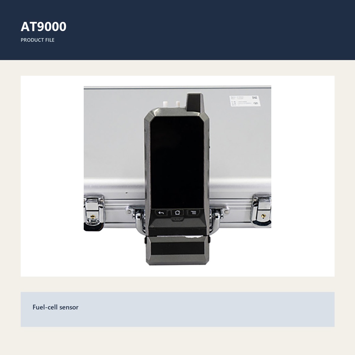 AT9000 product view for police breathalyzer with printer