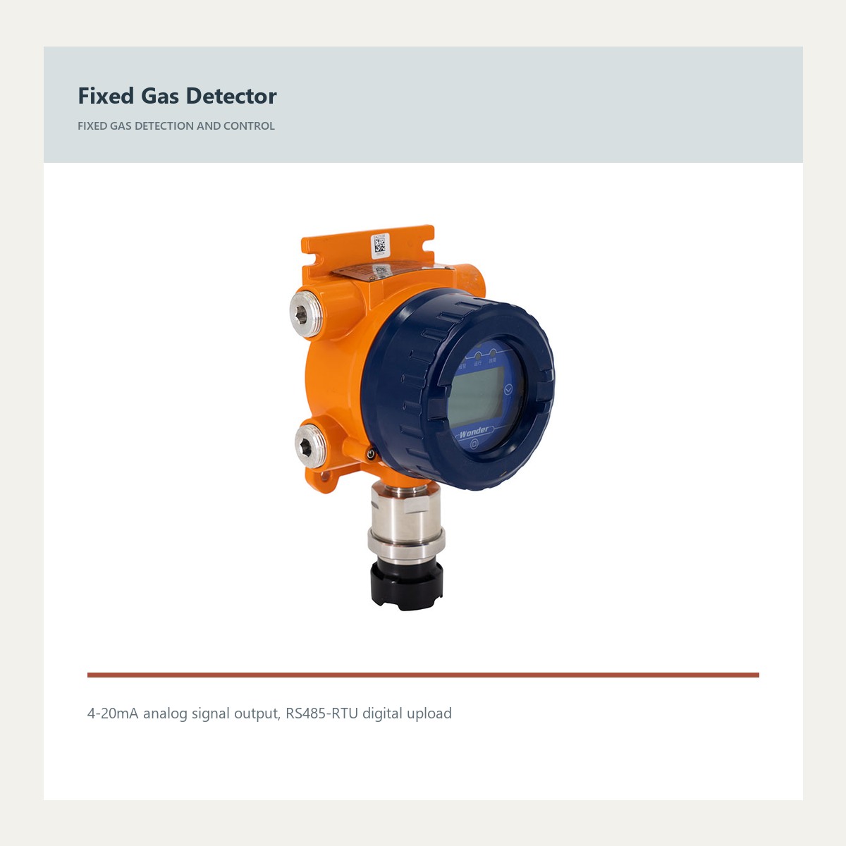 GTQ-WD2200 product view for fixed gas detector for refinery
