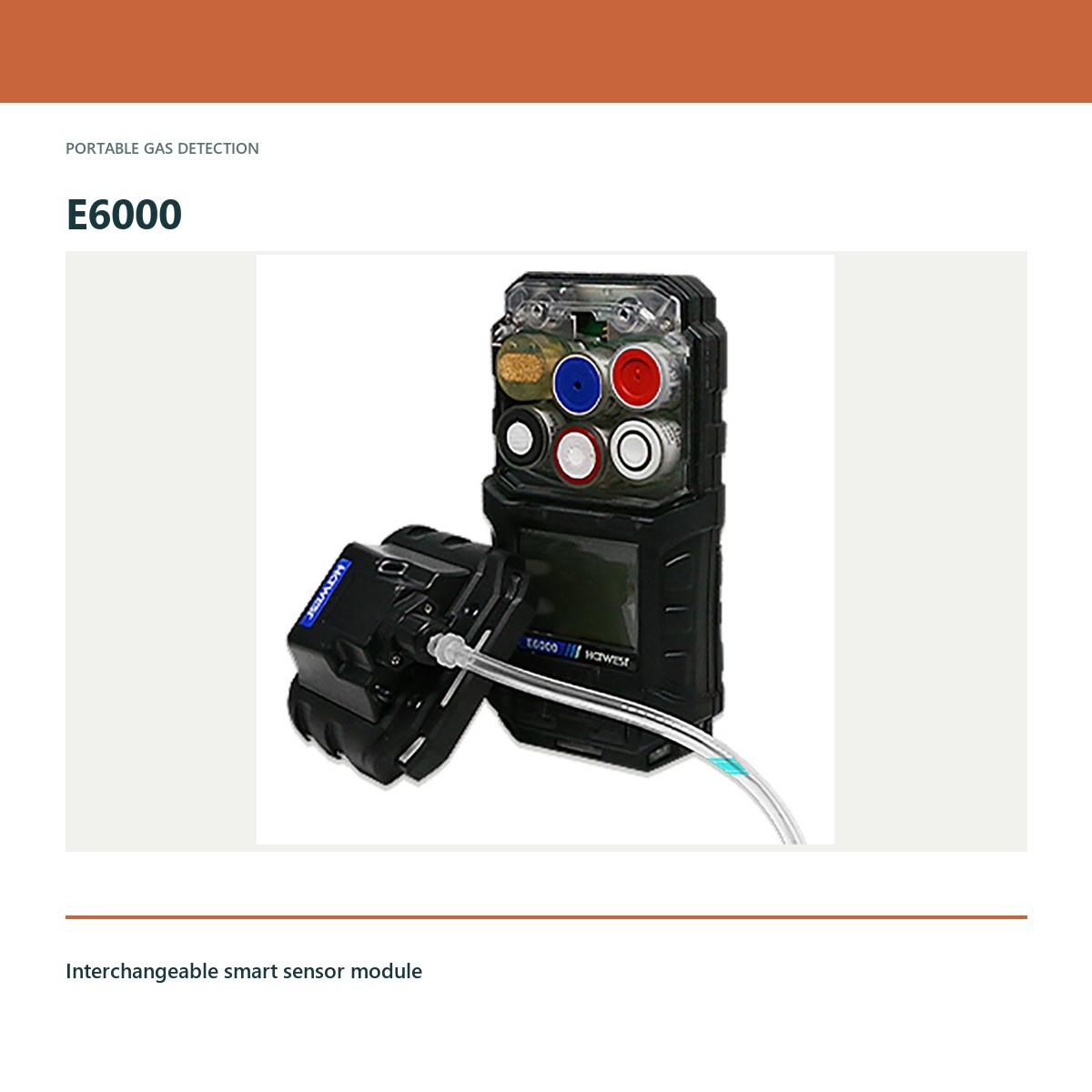 E6000 product view for portable gas detector for maintenance teams