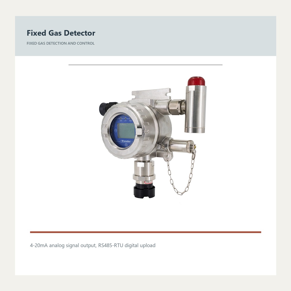 GTQ-WD6200 product view for fixed gas detector for oil and gas facility
