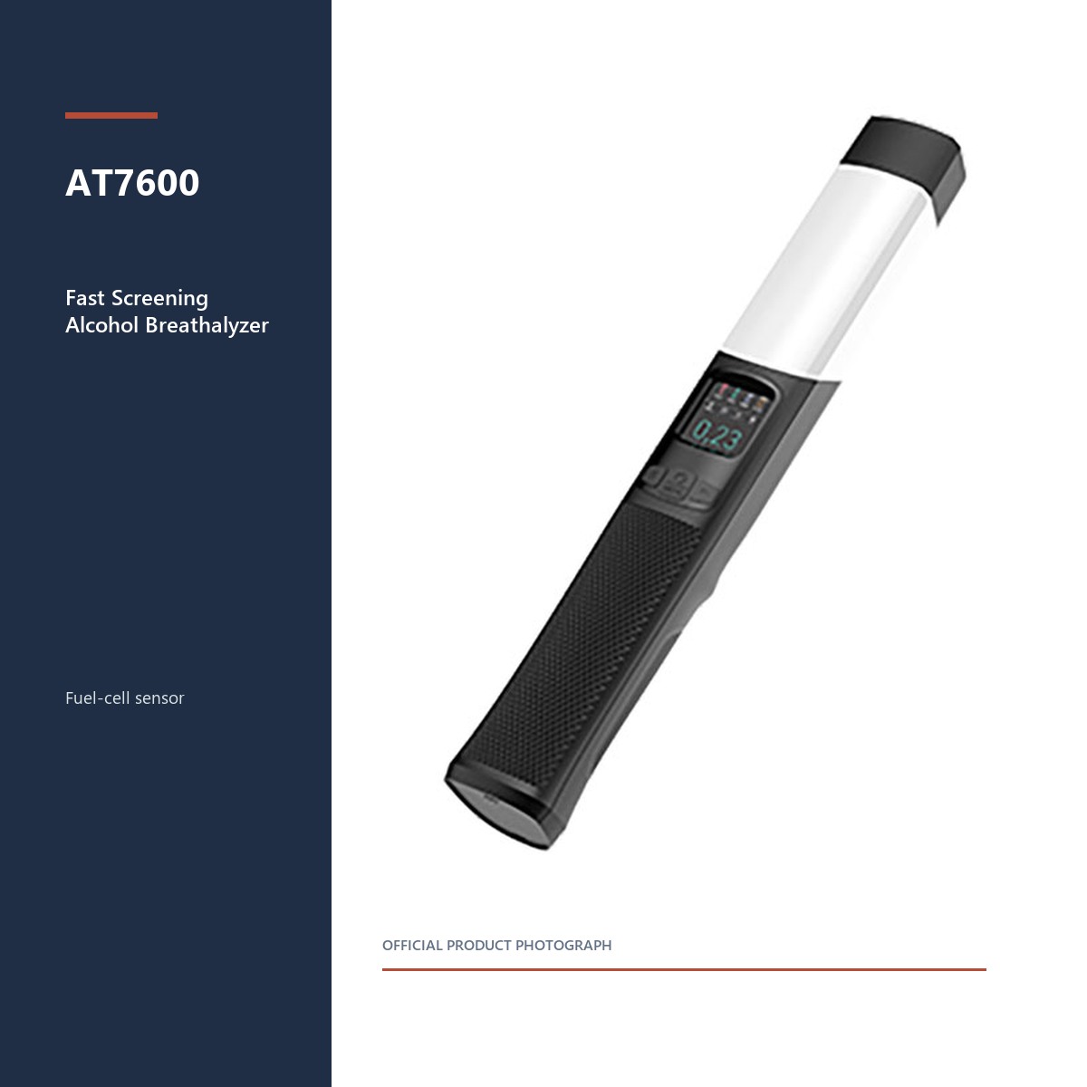AT7600 product view for police breathalyzer for roadside screening