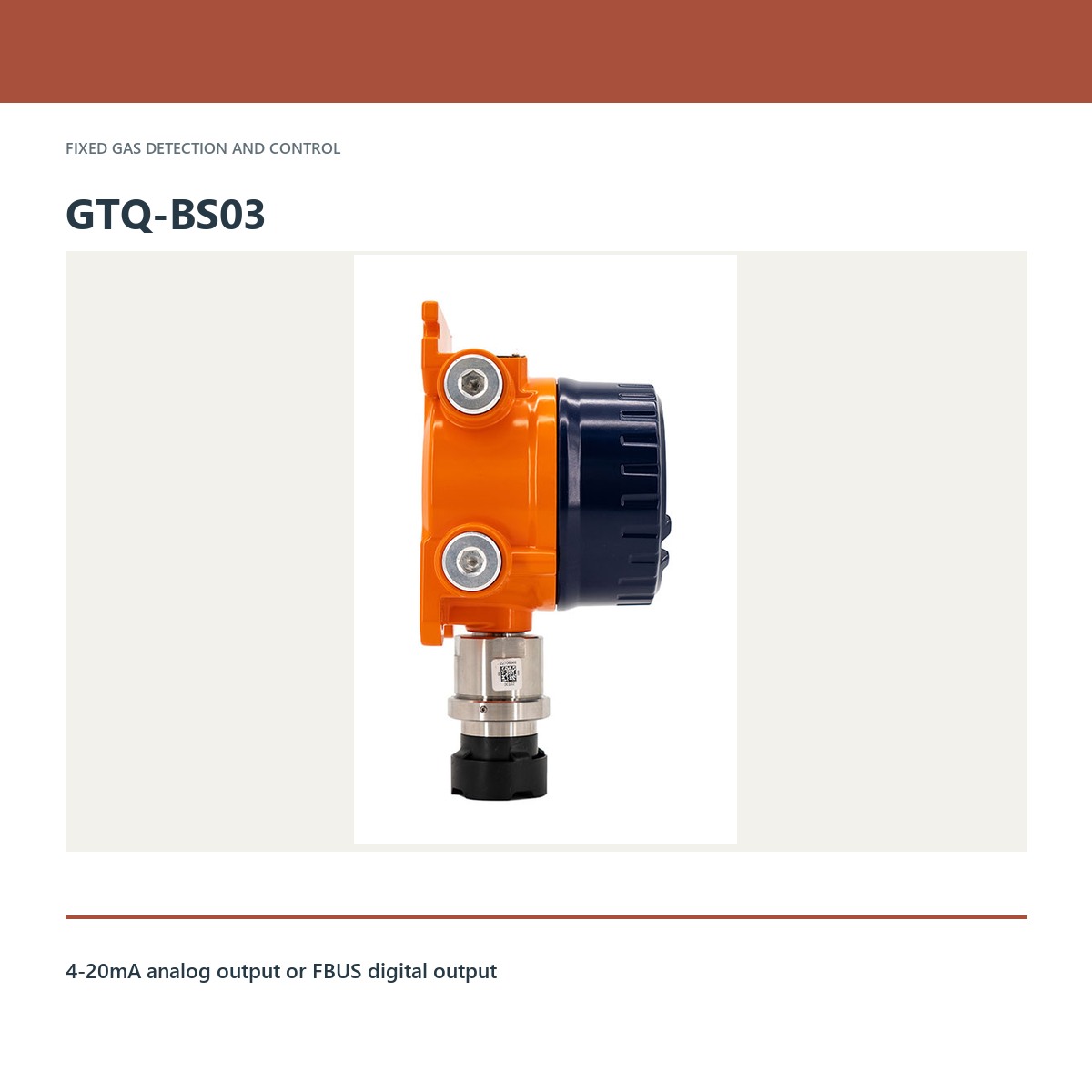 GTQ-BS03 product view for fixed gas detector for lng facility